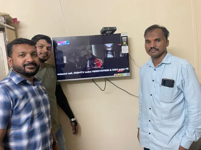 Wall-mounted TV installation