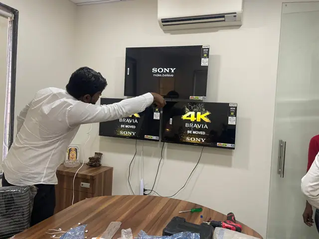 TV wall-mount in progress